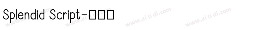 Splendid Script字体转换